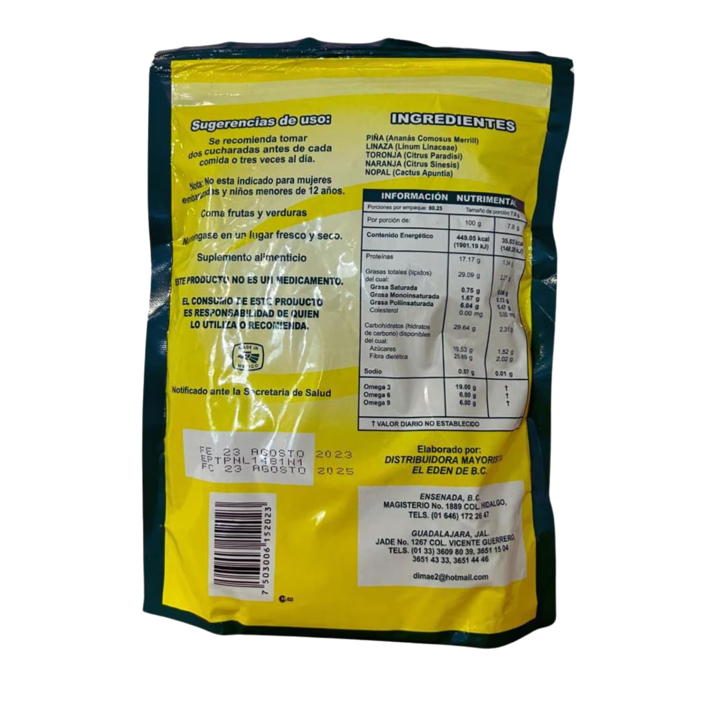 Piñalinaza Colon Cleanse Fiber Powder – Organic Pineapple, 16.57 oz