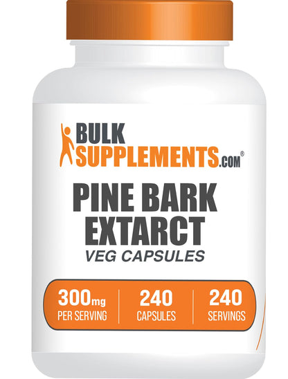 BulkSupplements Pine Bark Extract Capsules 300mg - 240 Count, Gluten Free
