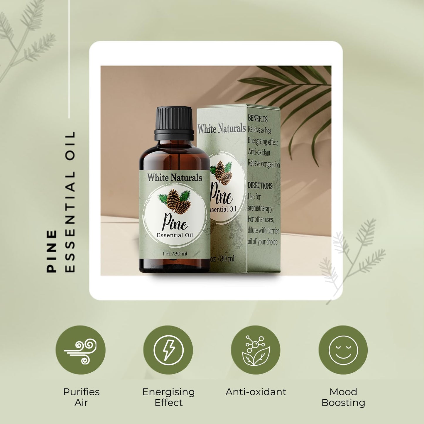 Pure Pine Essential Oil 1 oz – Premium Therapeutic Grade, Woodsy Fresh for Aromatherapy