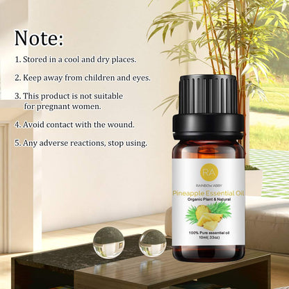 2-Pack Pineapple Essential Oil 100% Pure – Organic Plant-Based Essential Oil for Diffuser, Massage & Skin Care – 10ml