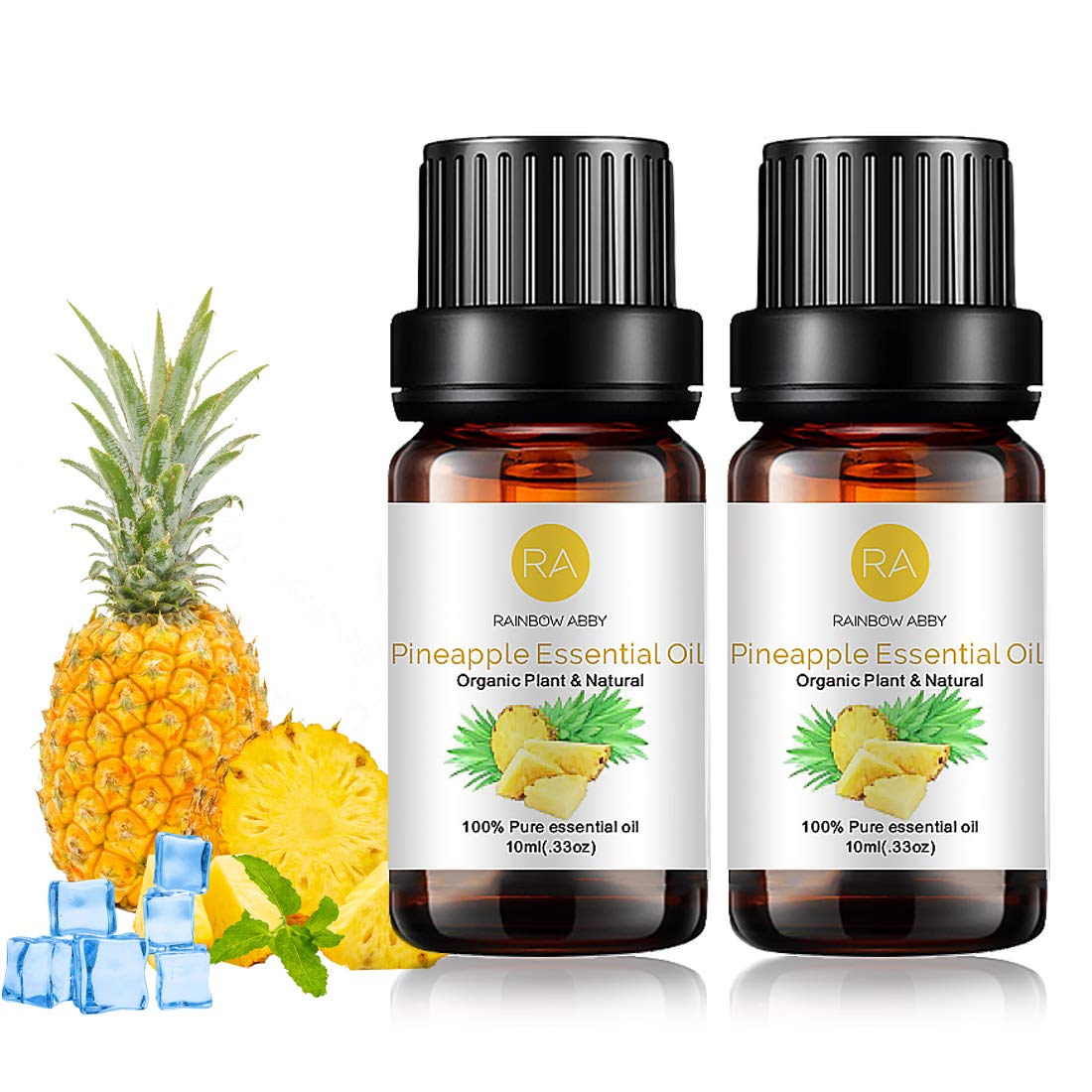 2-Pack Pineapple Essential Oil 100% Pure – Organic Plant-Based Essential Oil for Diffuser, Massage & Skin Care – 10ml