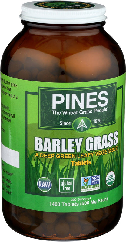Pines International Barley Grass 1,400 Tablets – Organic, Gluten Free, Non-GMO, Vegan