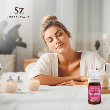 Sz Essentials Pink Lotus Essential Oil - 100% Pure, Nymphaea Nucifera, Therapeutic Grade