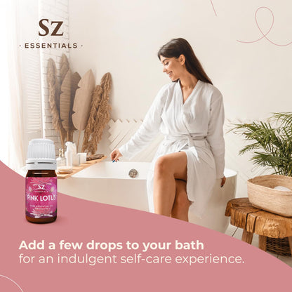 Sz Essentials Pink Lotus Essential Oil - 100% Pure, Nymphaea Nucifera, Therapeutic Grade
