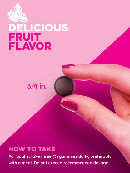 PINK Prenatal Vitamins – 60 Gummies with DHA, Folic Acid | Non-GMO & Gluten Free | Fruit Flavor