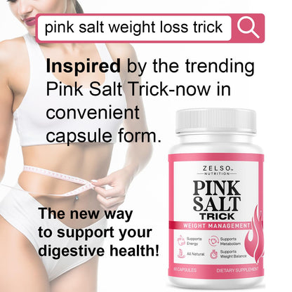 Pink Salt Trick Capsules – Original PinkSalt Trick for Weight, Energy & Metabolism | 60 Capsules