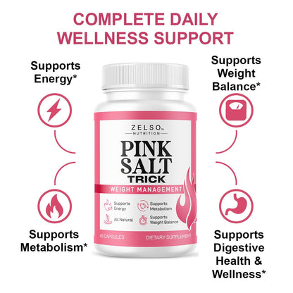 Pink Salt Trick Capsules – Original PinkSalt Trick for Weight, Energy & Metabolism | 60 Capsules
