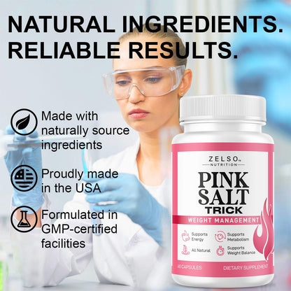 Pink Salt Trick Capsules – Original PinkSalt Trick for Weight, Energy & Metabolism | 60 Capsules