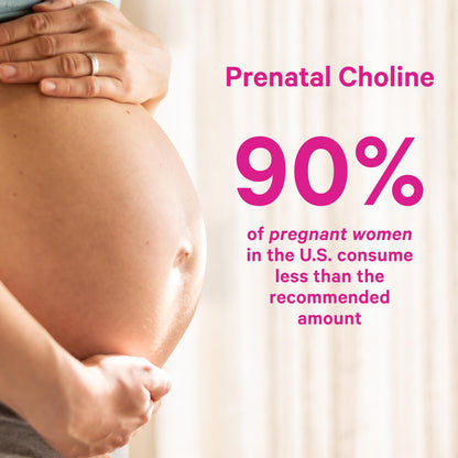 Pink Stork Choline - 550 mg Choline Bitartrate for Pregnancy & Postpartum | 30 Count