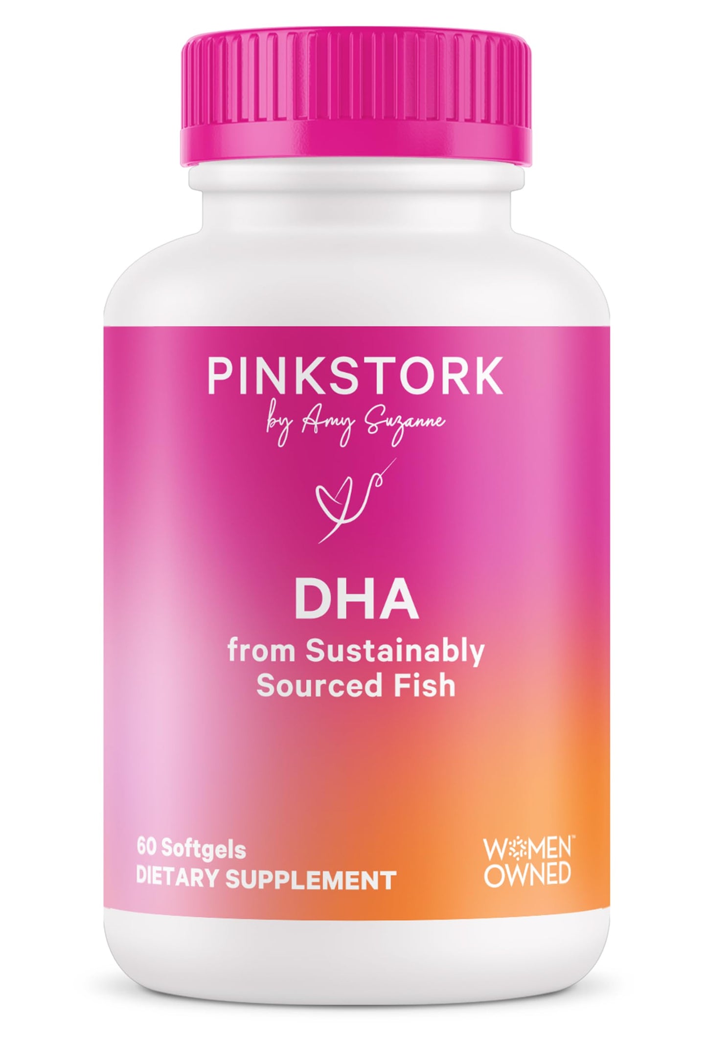 Pink Stork Omega-3 DHA 540 mg - Prenatal & Postpartum DHA/EPA (60 Softgels)