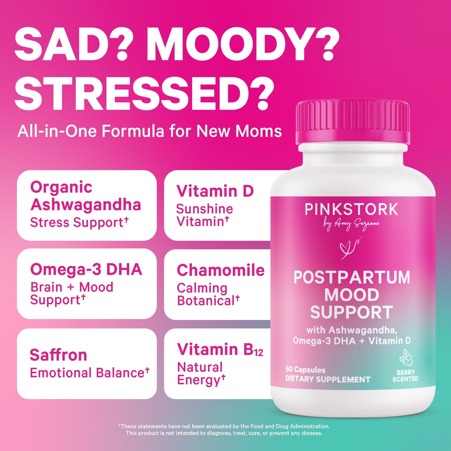 Pink Stork Postpartum Mood Support | Postnatal Hormone Balance for Women