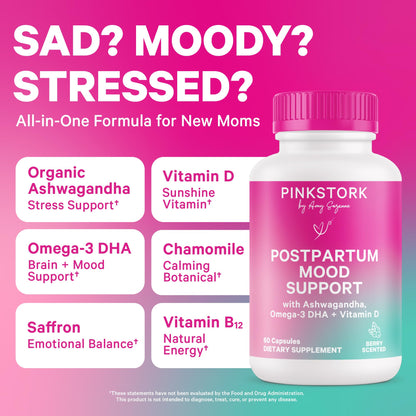 Pink Stork Postpartum Mood Support | Postnatal Hormone Balance for Women
