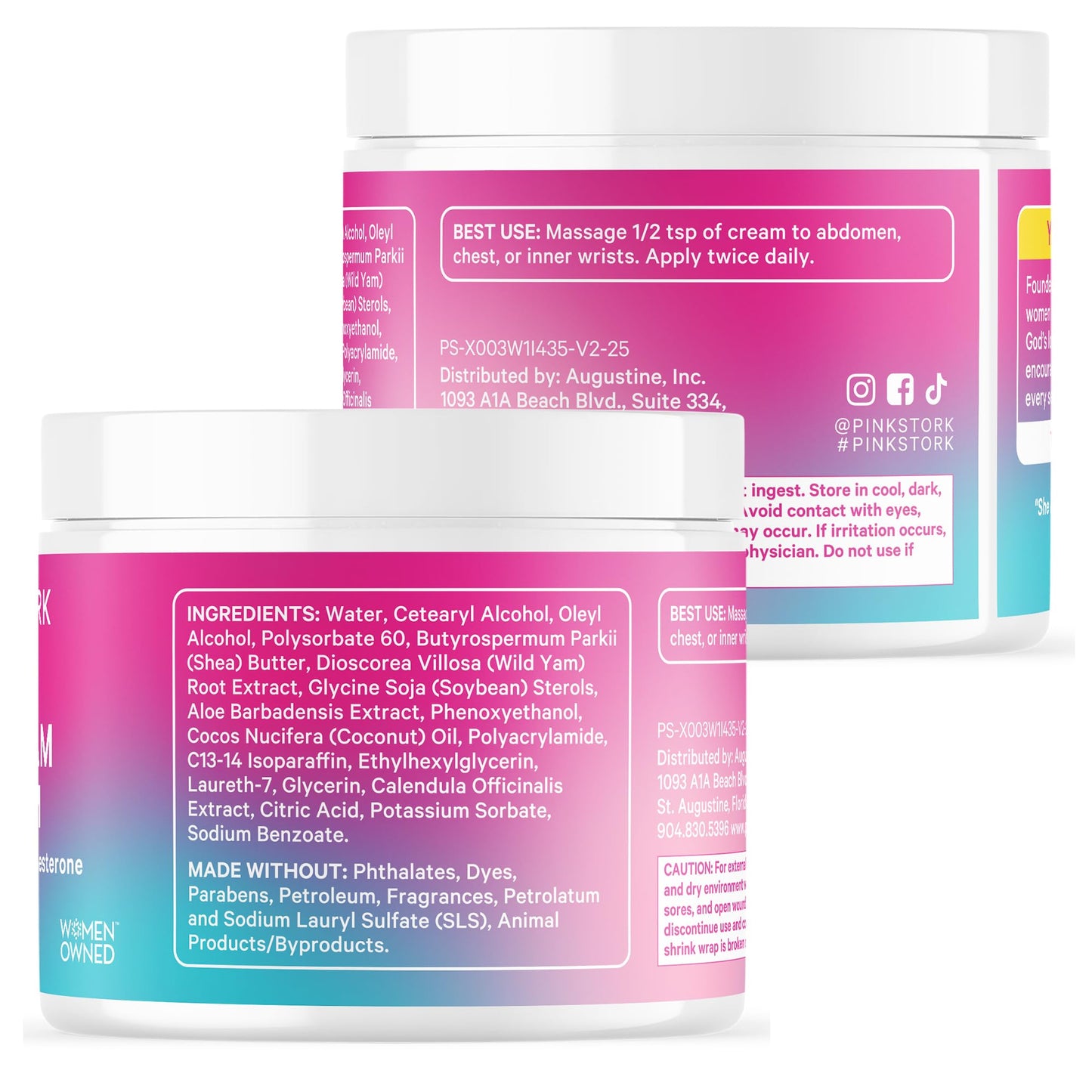 Pink Stork Wild Yam Cream for Hormone Balance | Doctor-Formulated, Unscented 4 oz
