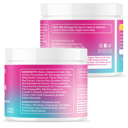 Pink Stork Wild Yam Cream for Hormone Balance | Doctor-Formulated, Unscented 4 oz