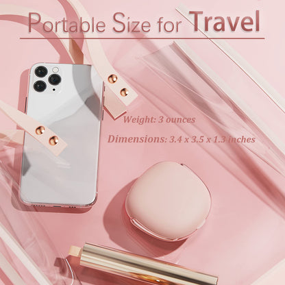 Pink Ultrasonic Contact Lens Cleaner – Portable USB Rechargeable Case Kit