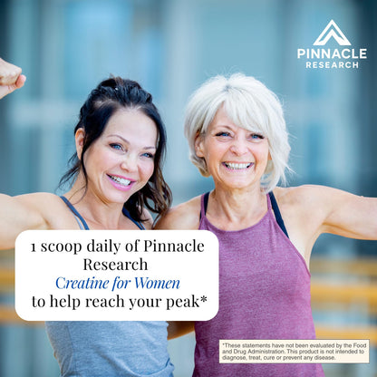 Pinnacle Research Creatine for Women – 5g Creatine Monohydrate + 5g Collagen (Unflavored)