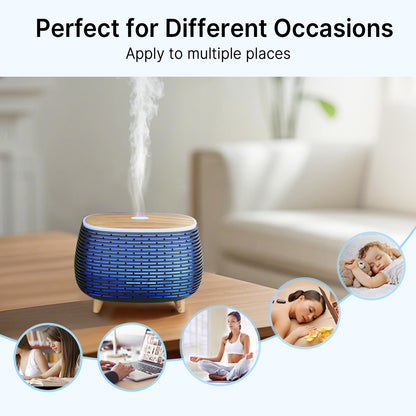 PinPure 400ml Essential Oil Diffuser – Ultrasonic, 2 Mist Modes, Auto-Off, 7 LED Lights