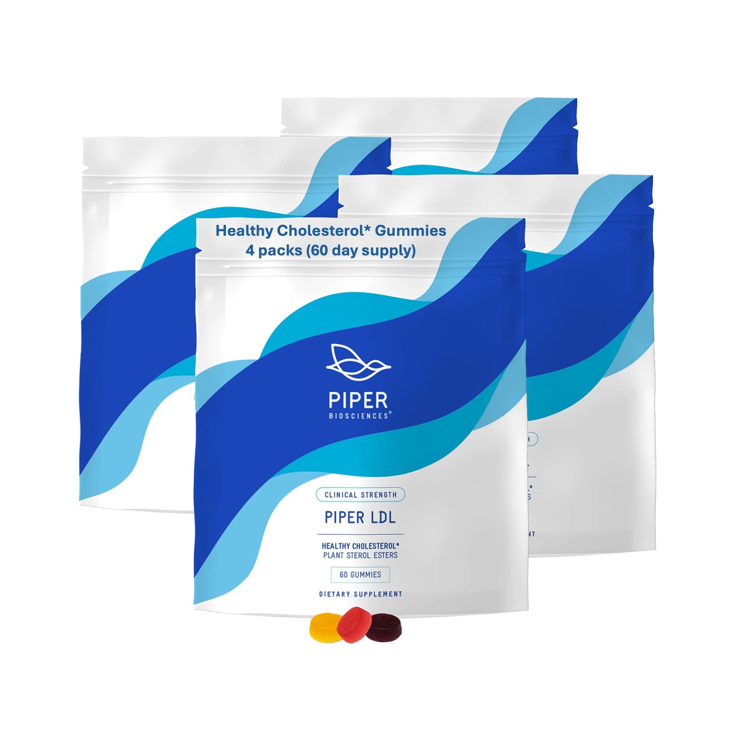 Piper Biosciences Cholesterol Health Gummies – 240 Gummies (60 Day)