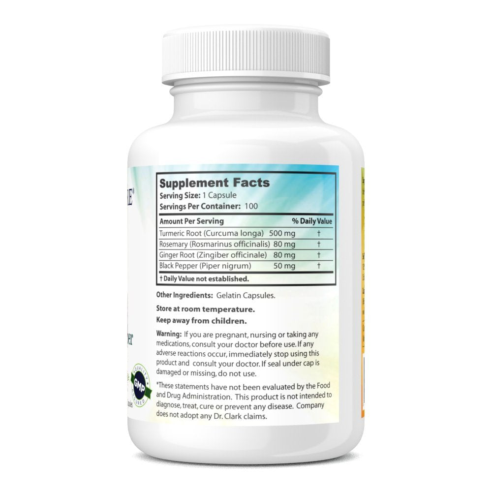 Dr Clark Store Turmeric & Black Pepper Extract – 710mg, 100 Capsules