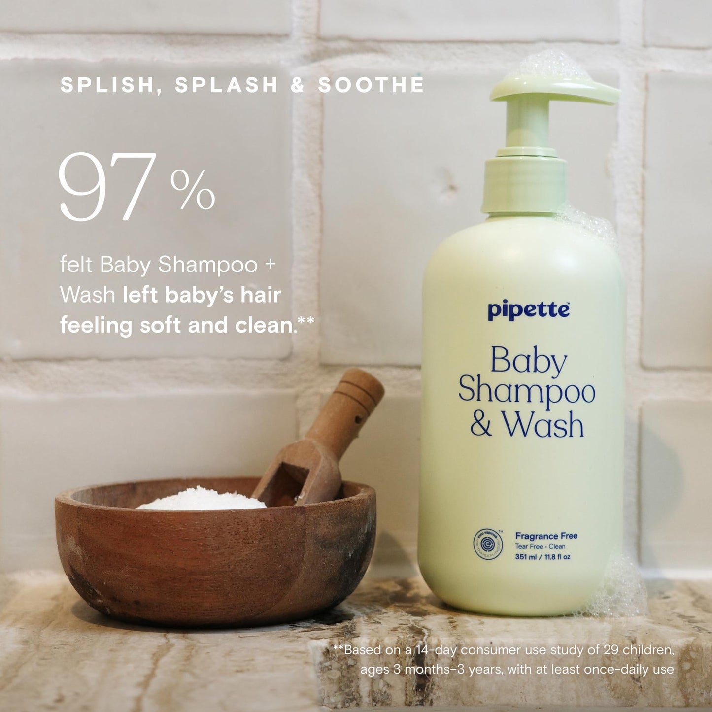 Pipette Fragrance Free Baby Wash & Lotion Duo – 2-Pack, Tear-Free & Hypoallergenic