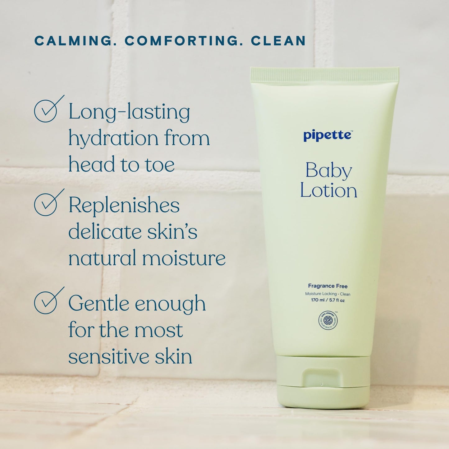 Pipette Fragrance Free Baby Wash & Lotion Duo – 2-Pack, Tear-Free & Hypoallergenic