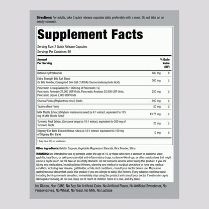 Piping Rock Gallbladder Supplement – 100 Capsules | Digestive Enzyme Formula (Pack of 2) | Non-GMO & Gluten Free