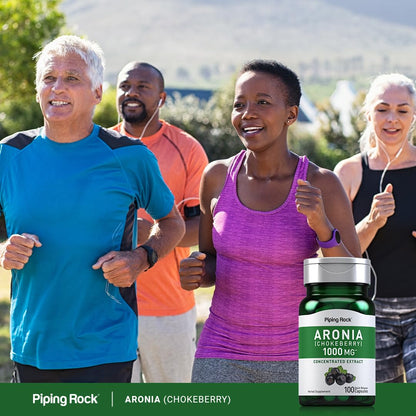 Piping Rock Aronia Berry Capsules 1000mg – 100 Pills | Non-GMO, Gluten Free