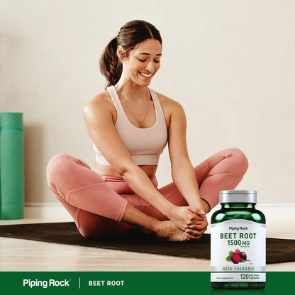 Piping Rock Beet Root Capsules 1500 mg – 120 ct | Non-GMO, Gluten Free