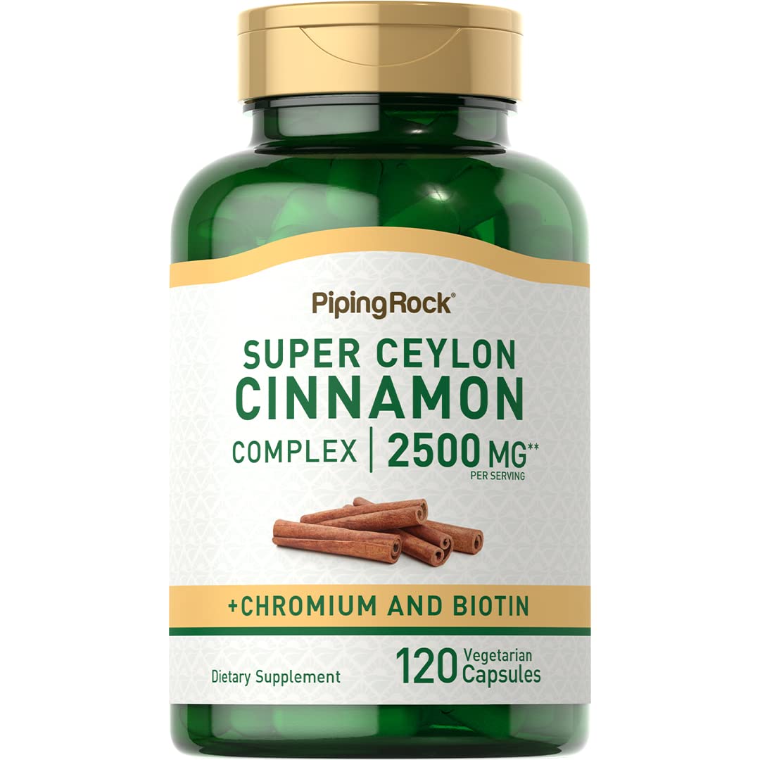 Piping Rock Ceylon Cinnamon 2500 mg Capsules 120 Count