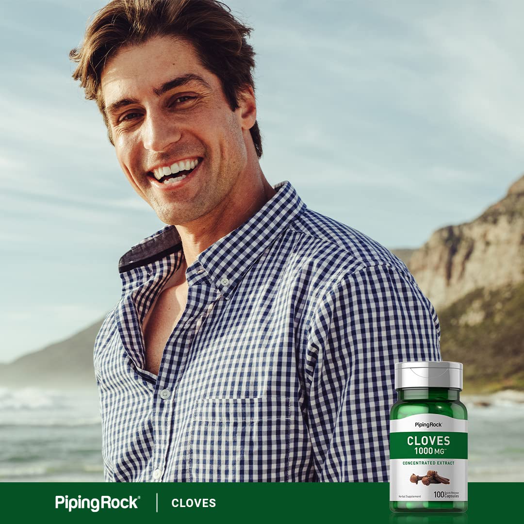 Piping Rock Cloves Capsules 1000mg - Pack of 2 | 100 Pills