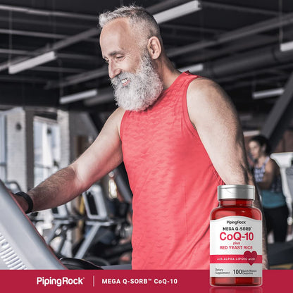 Piping Rock CoQ10 120mg – 100 Capsules | Red Yeast Rice & Alpha Lipoic Acid | Non-GMO, Gluten Free