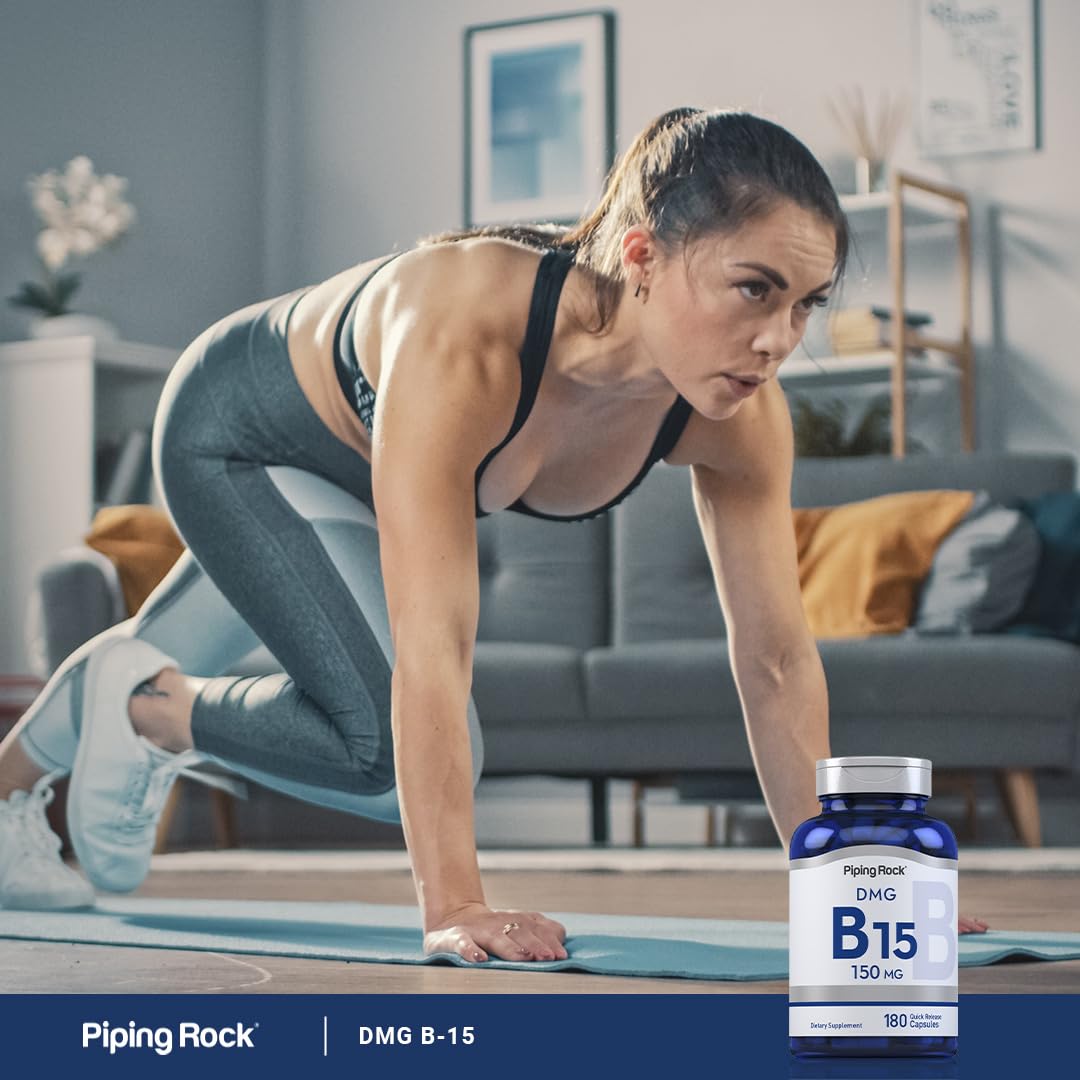 Piping Rock DMG Supplement - B15 150 mg | 180 Capsules | Non-GMO, Gluten Free (Pack of 2)