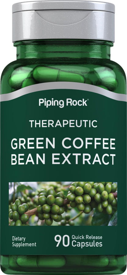 Piping Rock Green Coffee Bean Extract 8000 mg - 90 Capsules | Non-GMO & Gluten Free