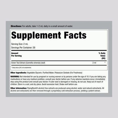 Piping Rock Green Tea Extract Liquid 4 oz – Premium Herbal Supplement