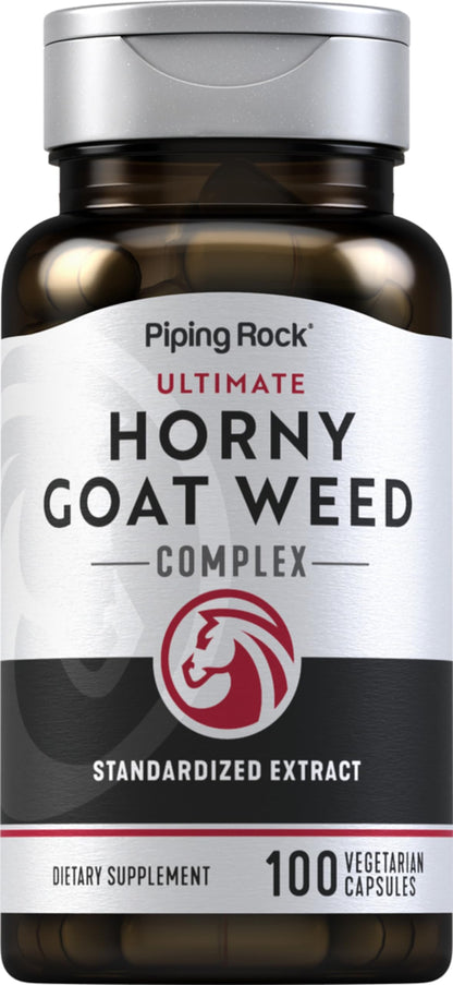 Piping Rock Horny Goat Weed for Men – 100 Capsules | Ultimate Complex