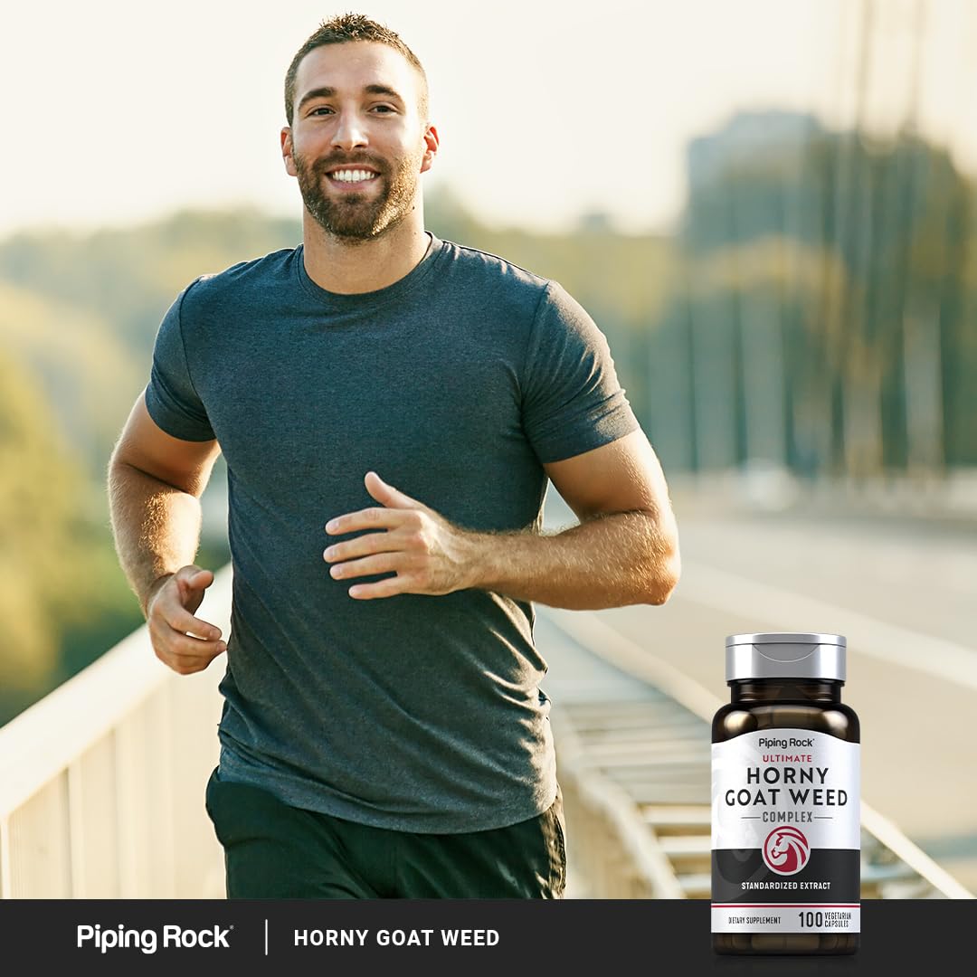 Piping Rock Horny Goat Weed for Men – 100 Capsules | Ultimate Complex
