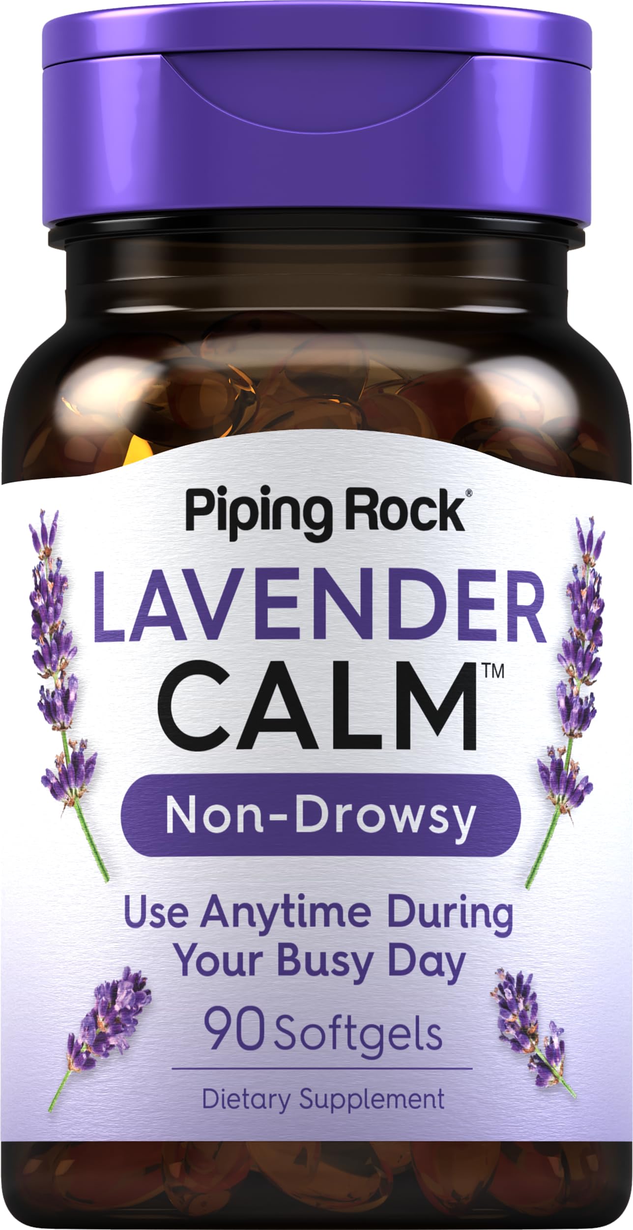 Piping Rock Lavender Calm Pills – 90 Softgels | Non-Drowsy, Non-GMO & Gluten Free