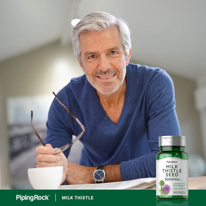 Piping Rock Milk Thistle 3000mg – 100 Capsules | Non-GMO & Gluten Free (Pack of 2)