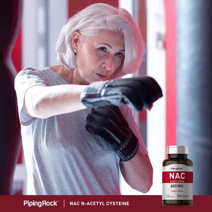Piping Rock NAC 600mg N-Acetyl Cysteine – 100 Capsules (Pack of 2)
