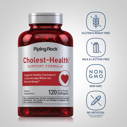 Piping Rock Cholesterol Health Supplement - 120 Softgels | Plant Sterols Formula