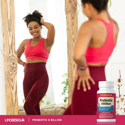 Piping Rock Probiotic for Men & Women – 90 Capsules | Digestive Support | Non-GMO, Gluten Free & Vegetarian | Lindberg (Pack of 2)
