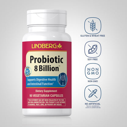 Piping Rock Probiotic for Men & Women – 90 Capsules | Digestive Support | Non-GMO, Gluten Free & Vegetarian | Lindberg (Pack of 2)