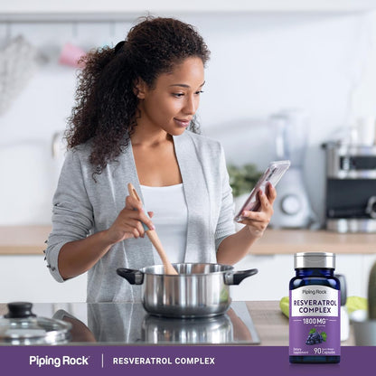Piping Rock Resveratrol Complex 1800 mg | 90 Capsules | Ultra Potent | Non-GMO, Gluten Free