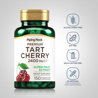 Piping Rock Tart Cherry Extract 2400mg - 150 Caps | Non-GMO & Gluten Free