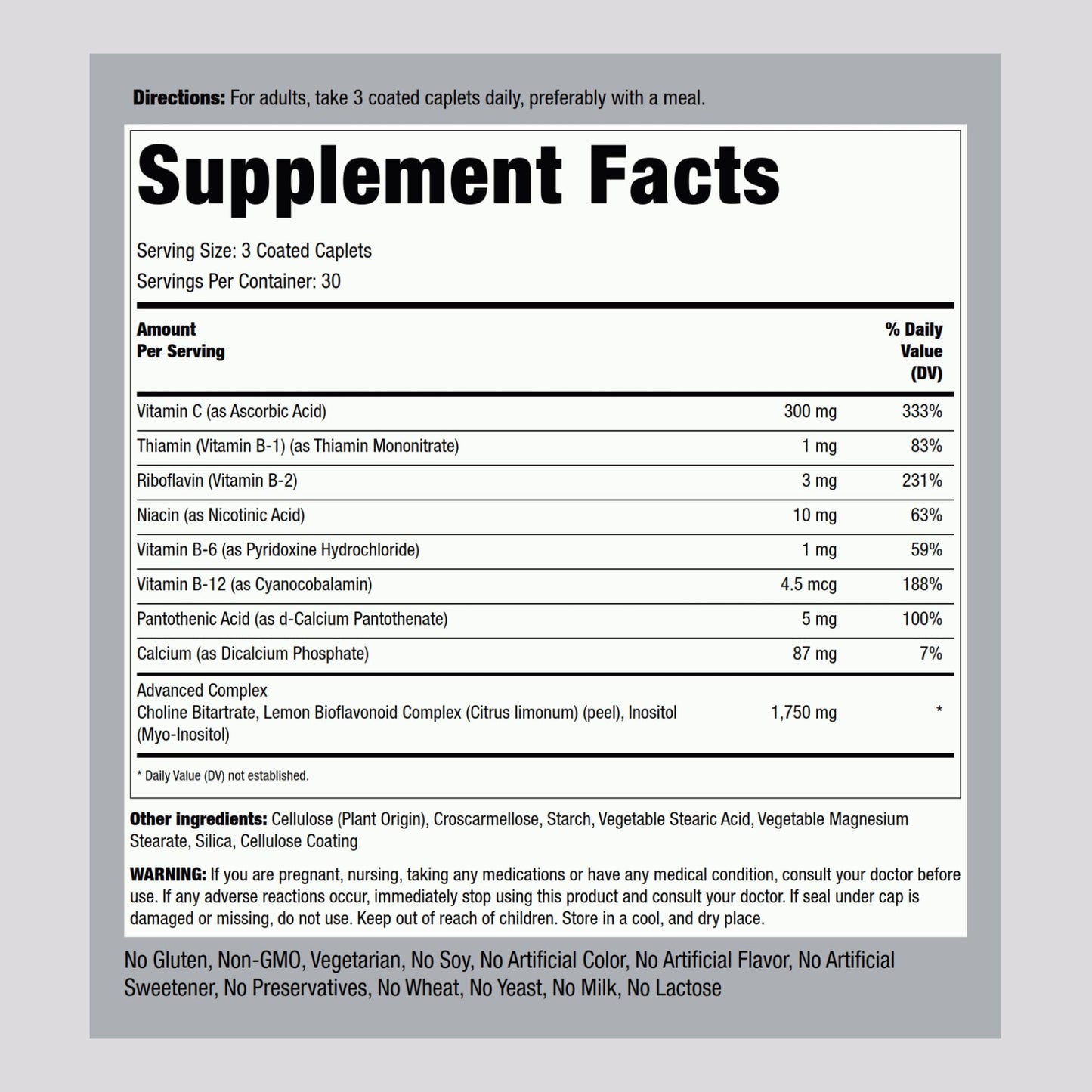 Piping Rock Tinnitus Supplement - 90 Caplets (Pack of 2) | Vegetarian, Non-GMO, Gluten Free