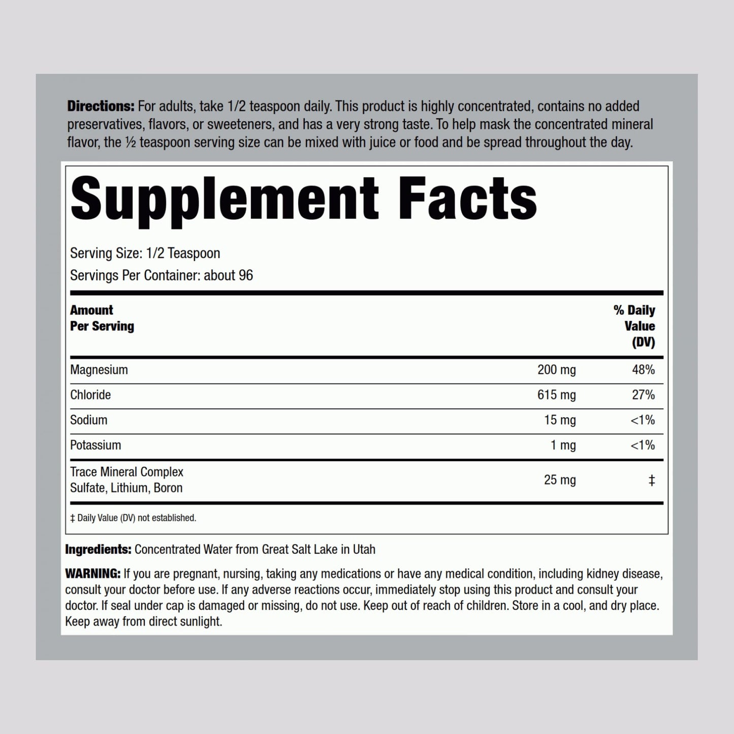 Piping Rock Trace Mineral Liquid – 8 fl oz, Therapeutic Grade, Non-GMO & Gluten Free | Pack of 2
