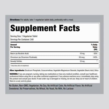 Piping Rock Vanadyl Sulfate 10 mg | 240 Tablets | Ultra Complex | Pack of 2