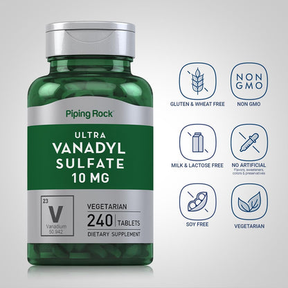 Piping Rock Vanadyl Sulfate 10 mg | 240 Tablets | Ultra Complex | Pack of 2