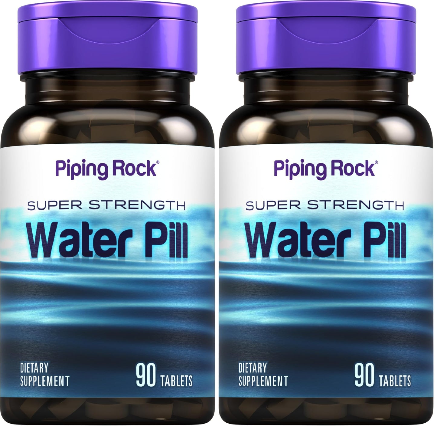 Piping Rock Water Pill for Men and Women - 90 Tablets, Pack of 2 | Vegetarian, Non-GMO, Gluten Free