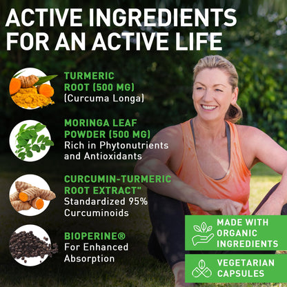 PIUS NATURE Turmeric Moringa – Organic Turmeric & Moringa Capsules